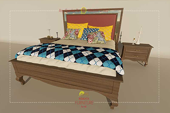 wooden bed furniture in kolkata