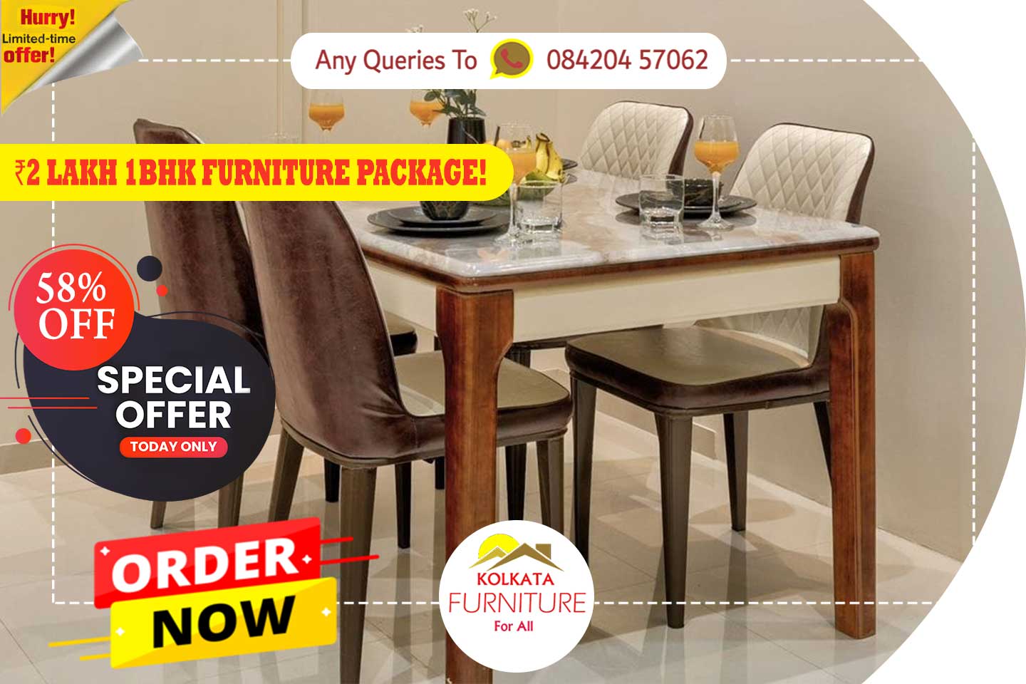 2 lakh 1 bhk home furniture package