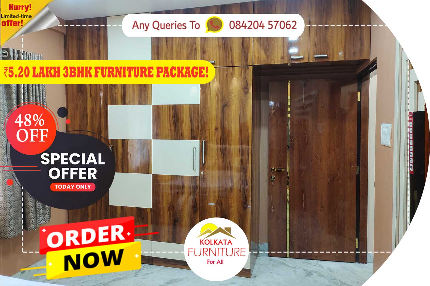 3 bhk furniture package 5.20 lakhs price