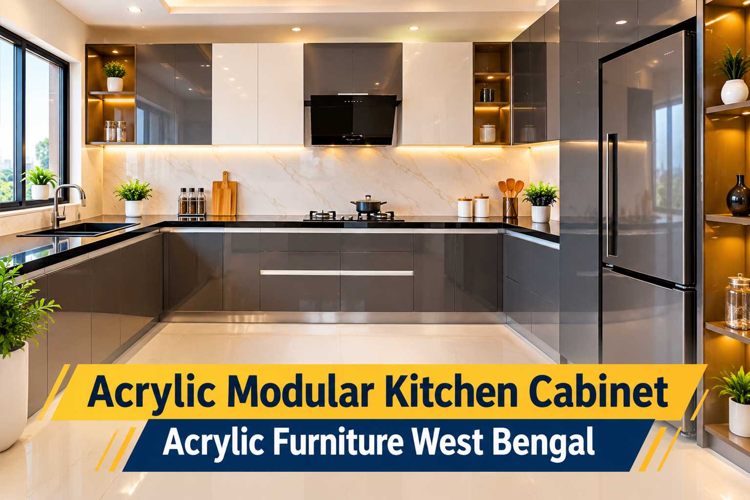 Acrylic Modular Kitchen Cabinet Acrylic Furniture West Bengal