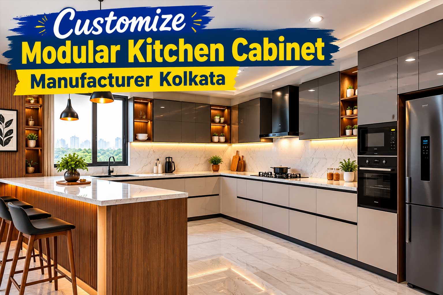Customize Modular Kitchen Cabinet Manufacturer Kolkata