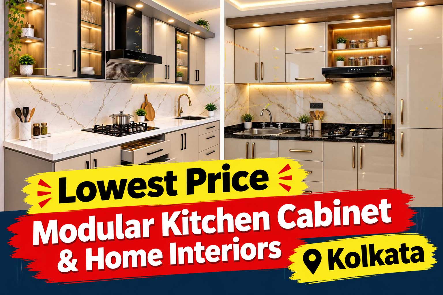 Lowest Price Modular Kitchen Cabinet Kolkata