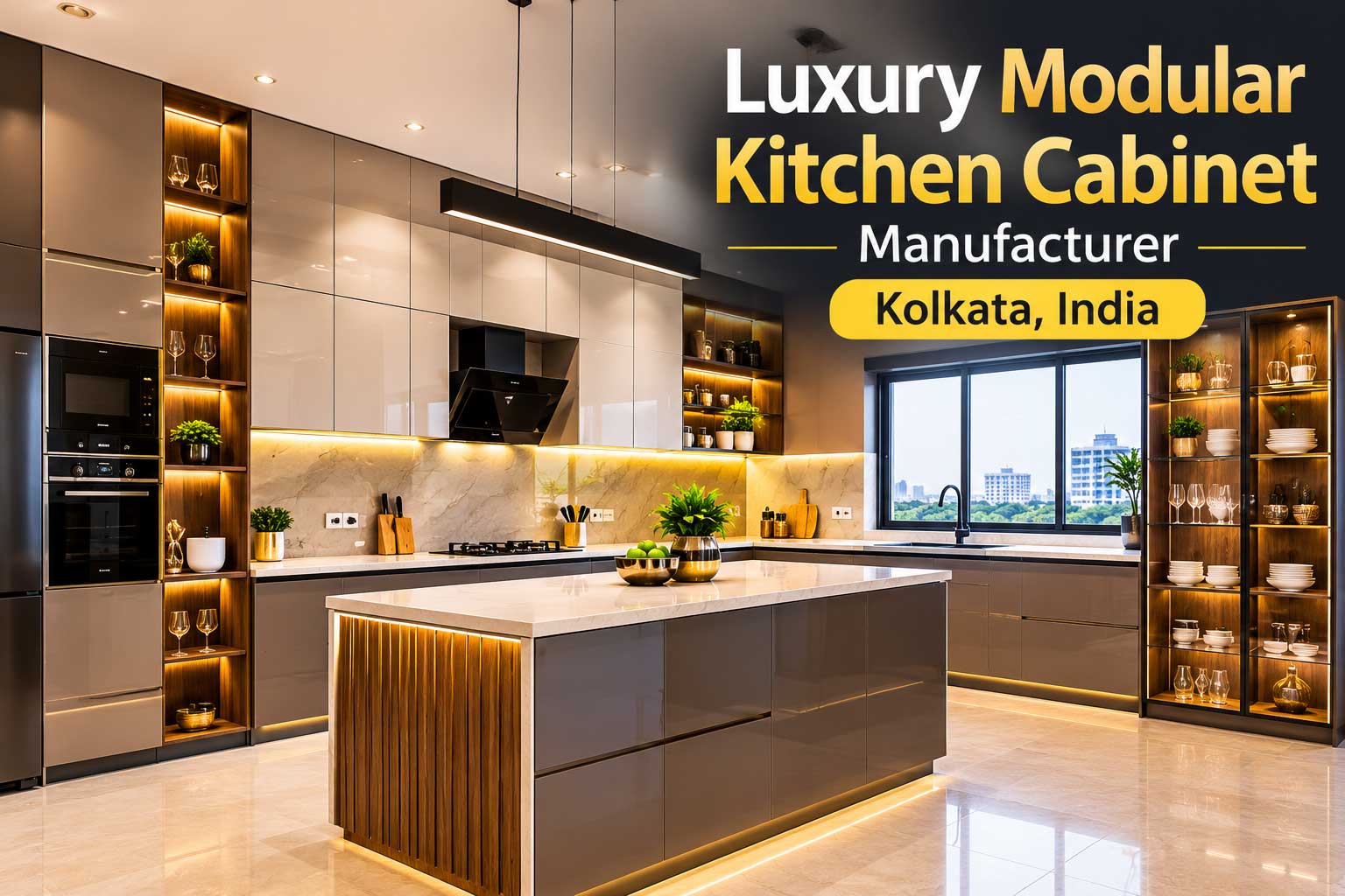 Luxury Modular Kitchen Cabinet Manufacturer Kolkata India