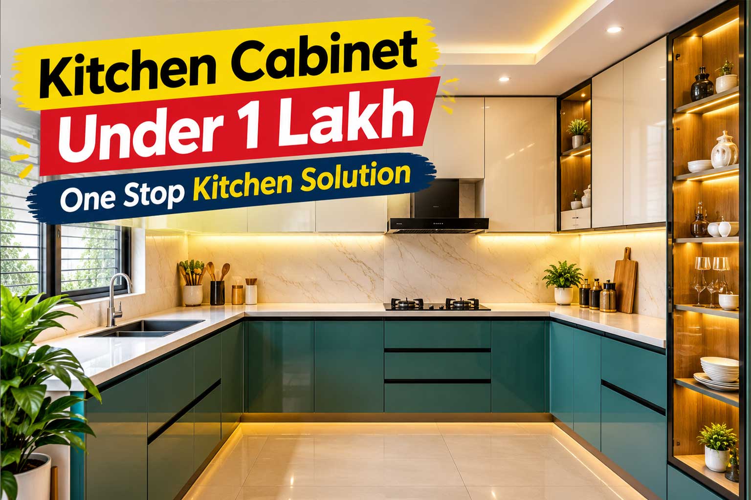 Modern Kitchen Cabinets Under 1 Lakh