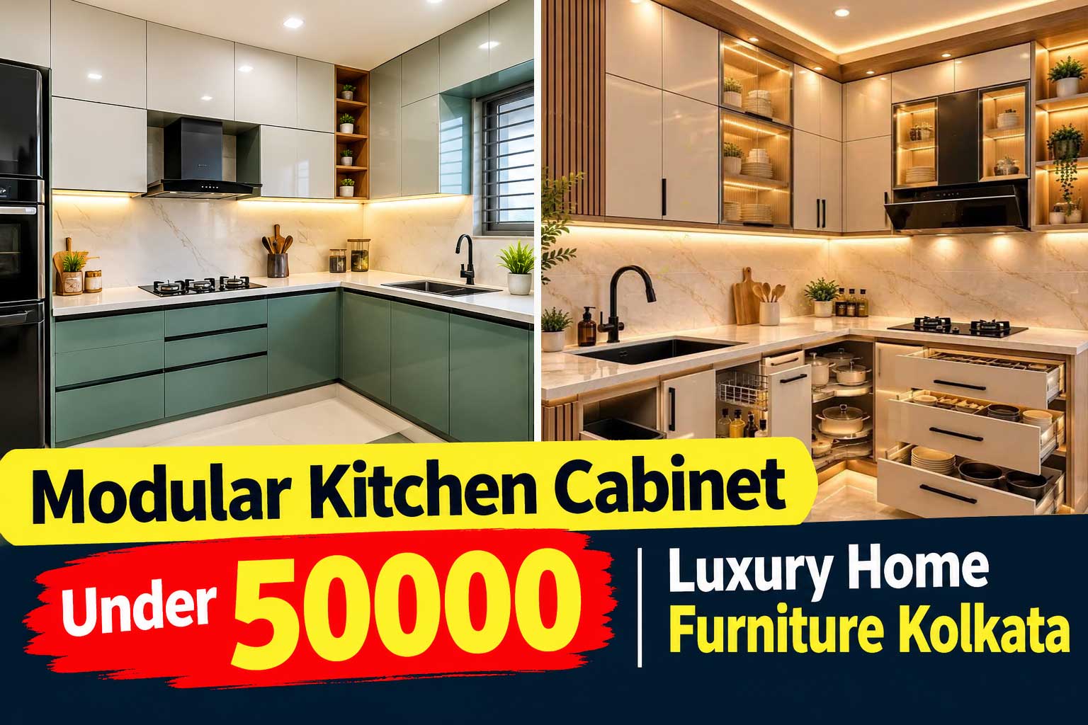 Modular Kitchen Cabinet Under 50000