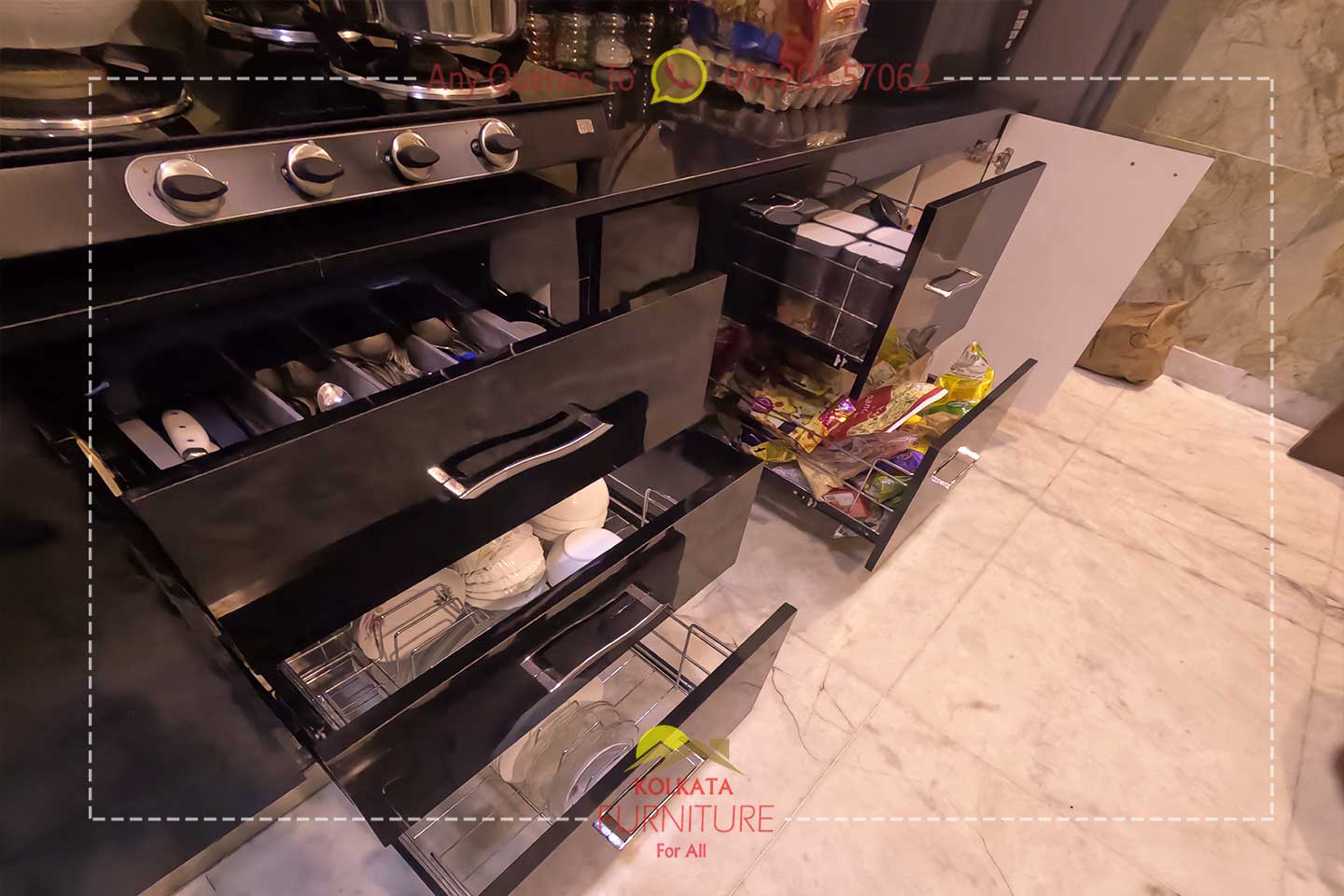 modular kitchen cabinet under 1 Lakh