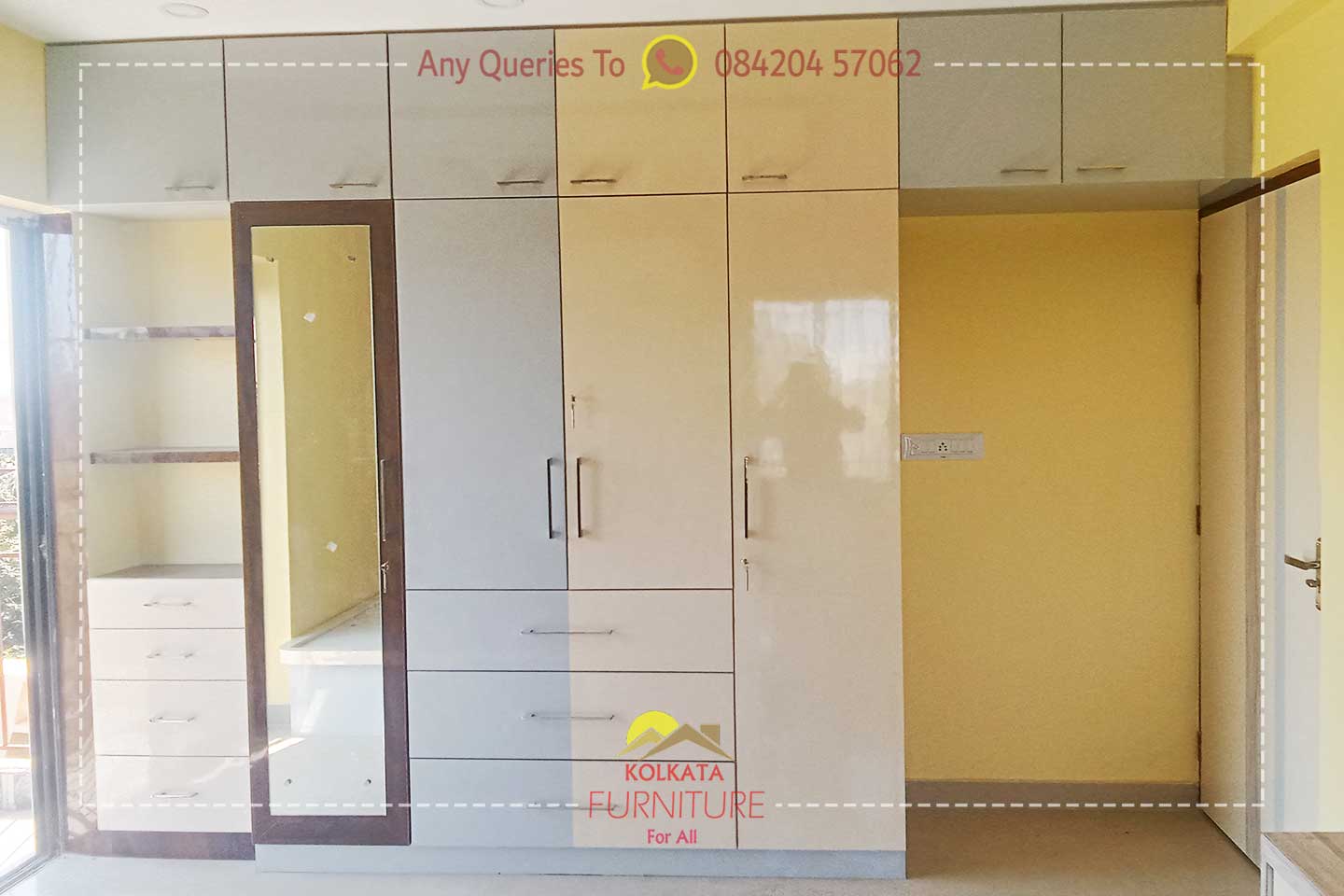 modular wardrobe with dresser unit price in kolkata