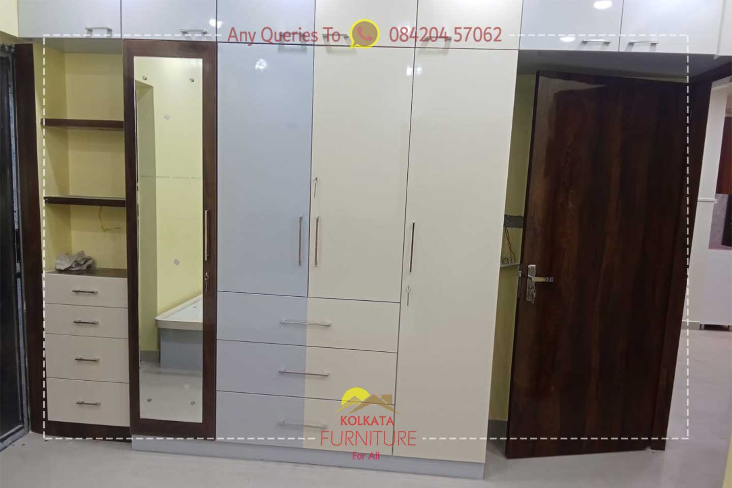 wardrobe with dresser unit price in kolkata